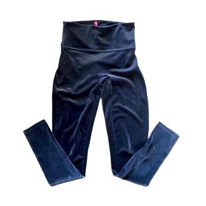 Mama | Spanx Slate Blue Velour Velvet Stretchy Pants Leggings